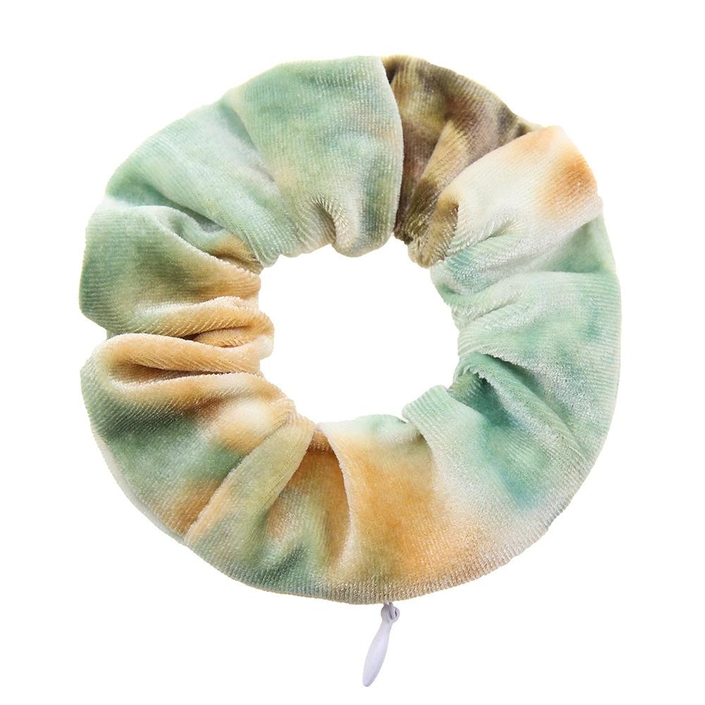 Gomas de terciopelo con bolsillo con cremallera para el pelo para mujer, Scrunchie oculto para el pelo, Sujetador de coleta, Bandas elásticas, Regalo para amiga