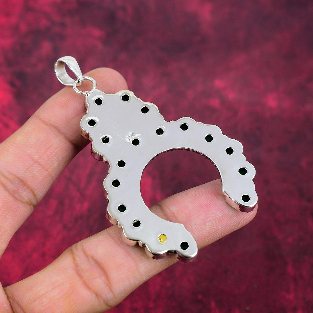 Grüner Onyx Edelstein, Handgefertigter 925er Sterlingsilber Anhänger, Wunderschöne Anhänger Halskette Schmuck Für Sie