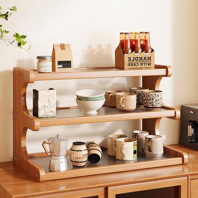 Storage Rack Cup Display Holder Strong Load-bearing Transparent Design Multi-layer Storage Shelf Desktop Organizer