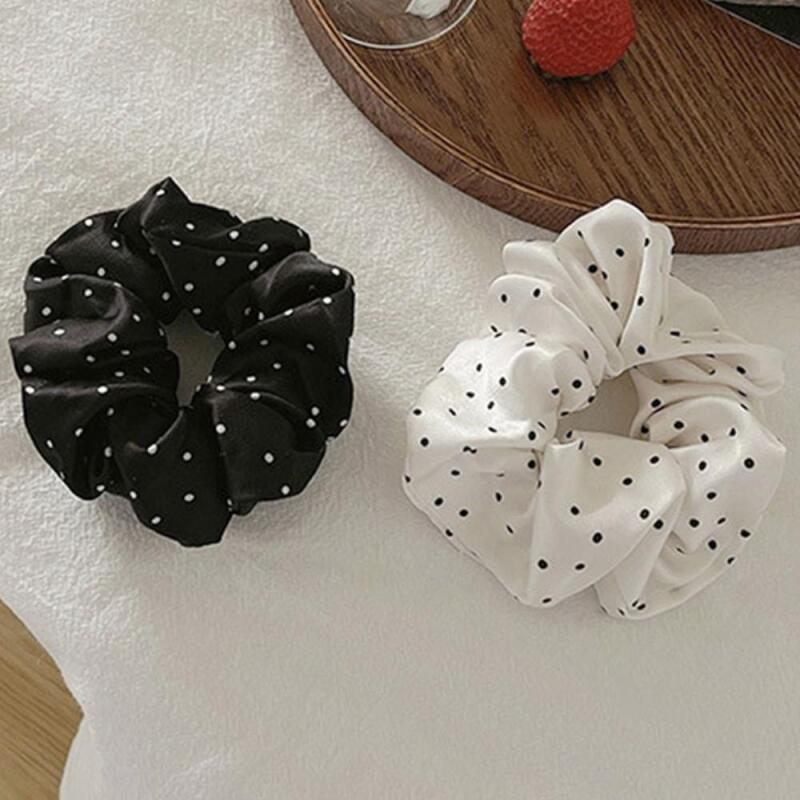 

Dotted scrunchie hair scrunchie polka dot hair tie white