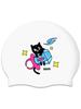 SENTI [Sc-2627] Candy Ring Cat Wh Silicone Swim Cap