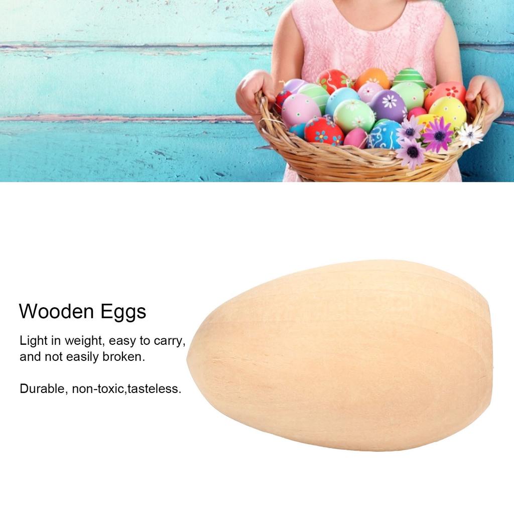 10 Stuks Houten Eieren Levendig Lichtgewicht Draagbaar Niet Snel Breekbaar Voedselspeelgoed Nep Eieren voor Familiedecoratie