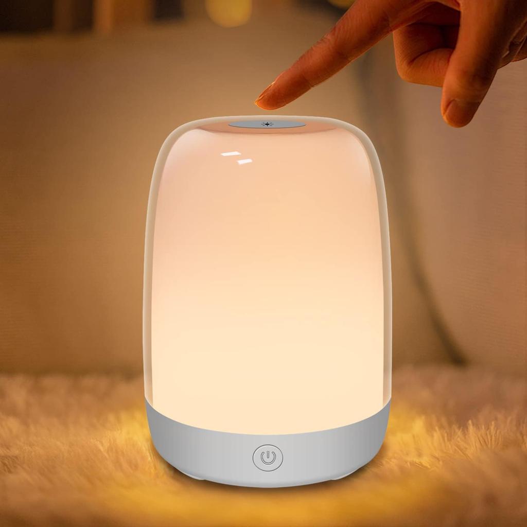 Nursery Night Light for Kids, Baby Night Light with Dimmable Warm Light, 5 Color Changing Light, USB Rechargeable Bedside Night Light Lamp for