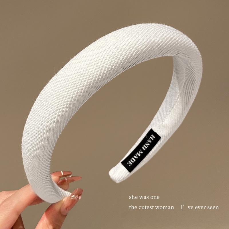 

Модные однотонные широкие ленты для волос для девочек, винтажные эластичные ленты для волос, утолщенная повязка на голову, обруч для волос, корейские аксессуары для волос для женщин