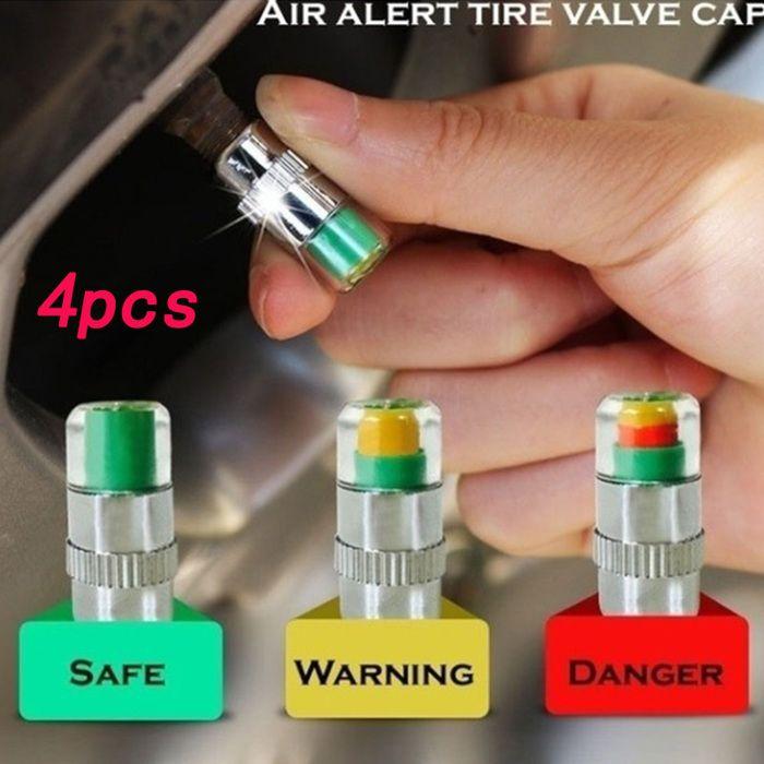 Tire Pressure Cap - NOBRAND - Model 0695 - Transparent - 2.3x1 Cm - All Seasons