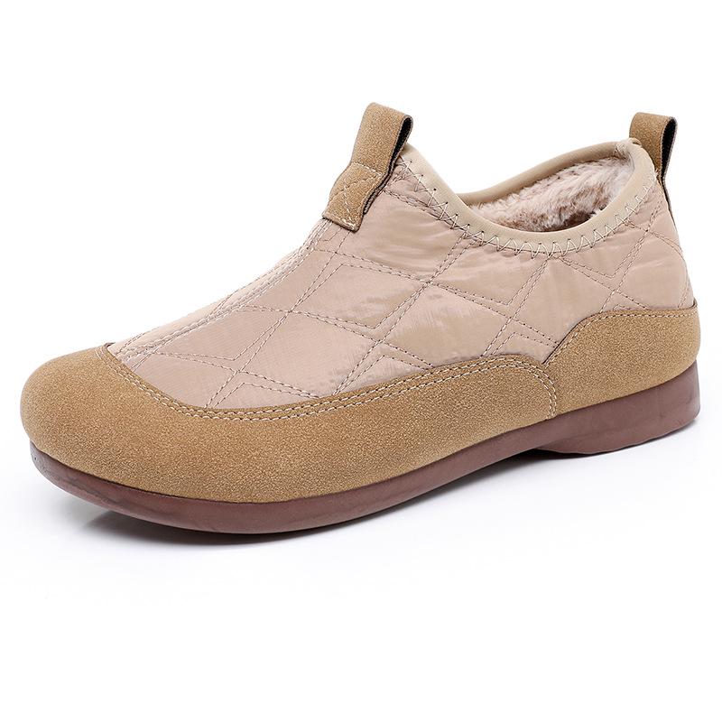 Women's Soft Sole Slip-On Fleece-Lined Warm Beijing Winter Shoes