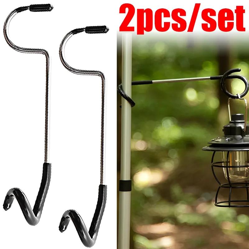 Outdoor Camping Light Hook Stainless Steel Portable Tent Pole Light Hanger Outdoor Camping Tool