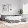 Vidaxl Extendable Sofa with Drawers, Dark Grey, 90X200 Cm, Fabric