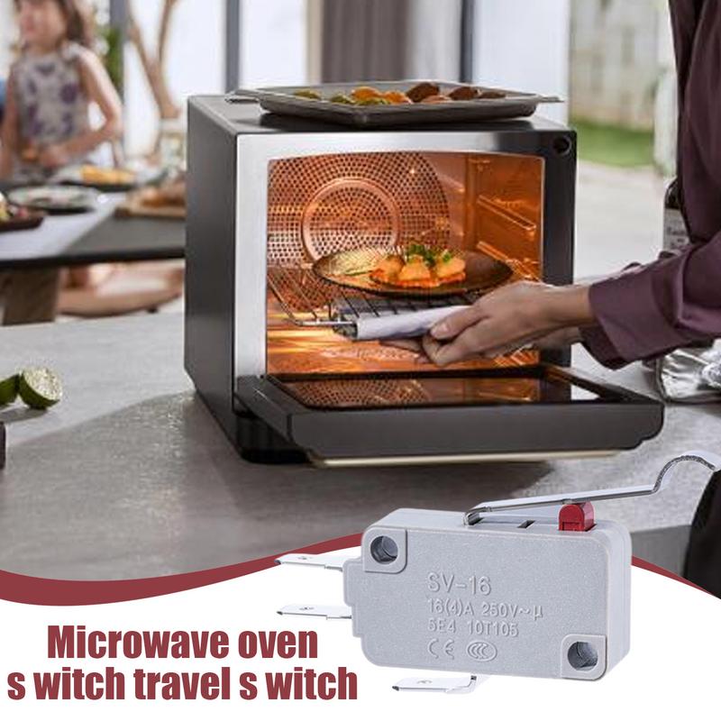 Mikrovågsugn Liten MicroTouch-brytare Resebrytare Mikrovågsugnsdörrknapp Reservdel Brandskyddande Köksaccessoarer