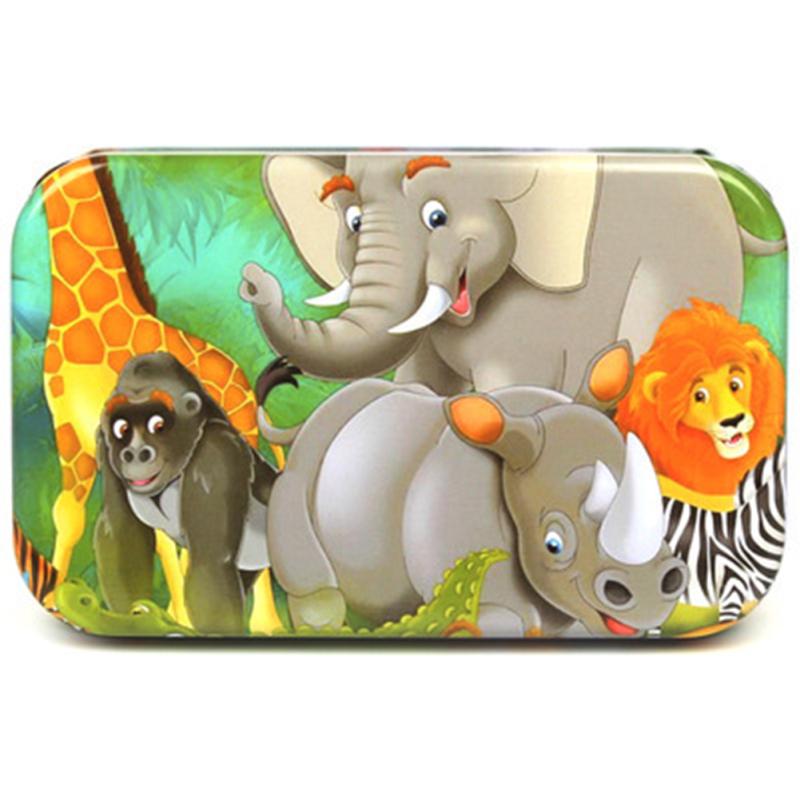 60pcs Children's Wooden Puzzles Baby Early Education Educational Toys Gift with Storage Box