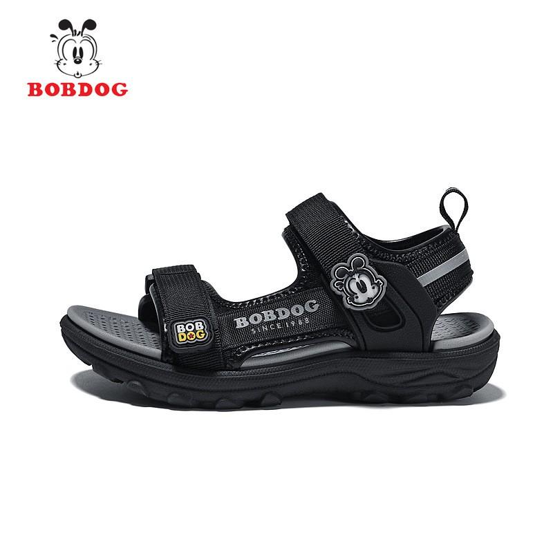 BoBaoDou Kids Sport Sandals Boys Girls Anti-Slip Shoes With Closure MD Sole Linen Upper Bobdog Kids Sandals