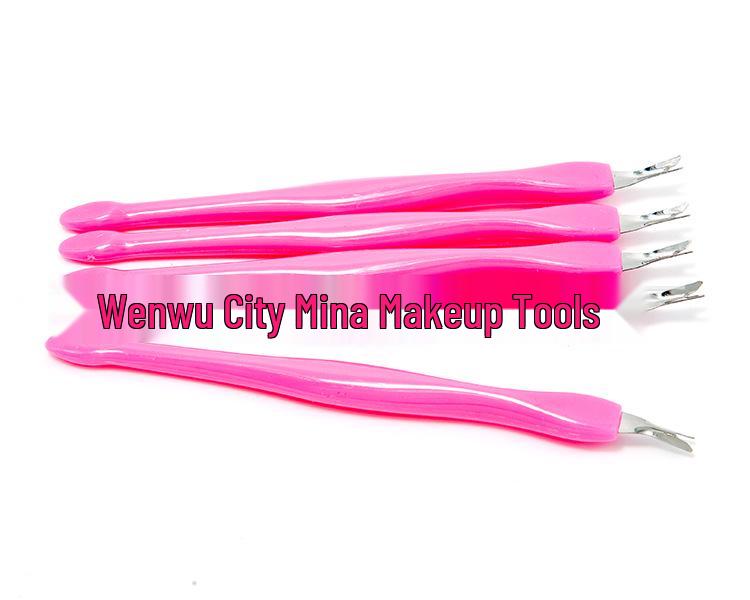 

Stainless Steel Cuticle Fork & Pusher Set - Exfoliating Nail Scraper розовый