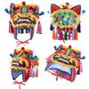 New Year of the Sheep Ethnic Style Thickened Velvet Lion Hat Boys and Girls Spring Festival Cute Tiger Head Hat Fringed Ear Hat