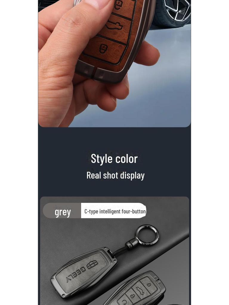 Husă cheie auto Geely pentru Emgrand, Haoyue L, Xingyue L, Xingrui L, Boyue, Binyue, Vision X6/X3