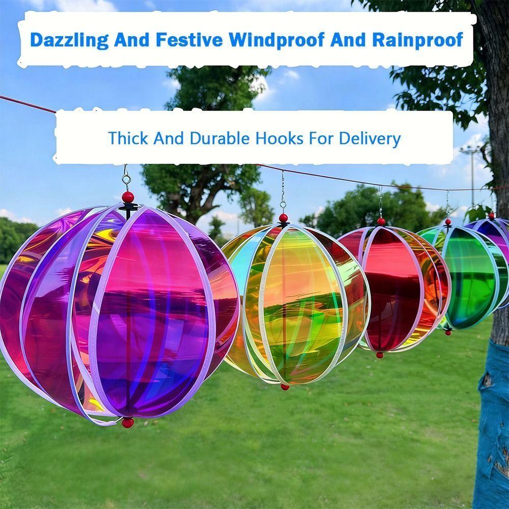 Luminous Film Hot Air Balloon Wind Spinner Colorful Design Bright Film Wind Twister Fantasy Style Dazzling Wind