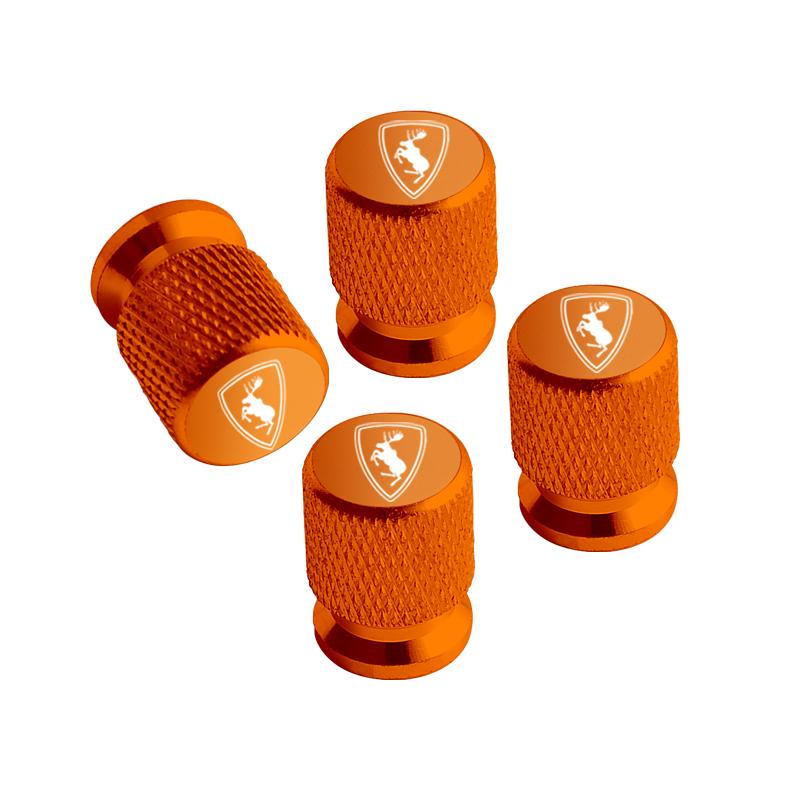 4pcs For Volvo Elk Prancing Moose Logo Ocean V40 V60 XC40 XC90 XC60 S40 Aluminum Car Wheel Tire Valve Cap Covers Tyre Rim Stem