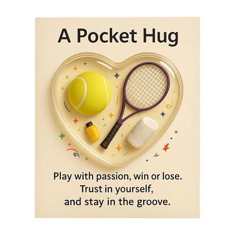 Portable Sports Theme Acrylic Pocket Hug Card Handmade Gift Perfect for Parties and Daily Surprises