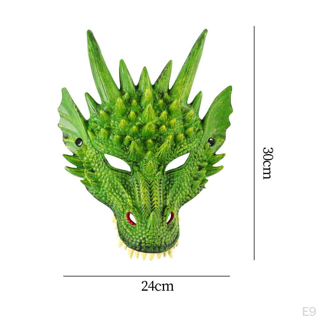 Maska smoka 3D Maski dinozaura Straszna Uniwersalna Akcesoria do kostiumu na Halloween Półtwarz Cosplay