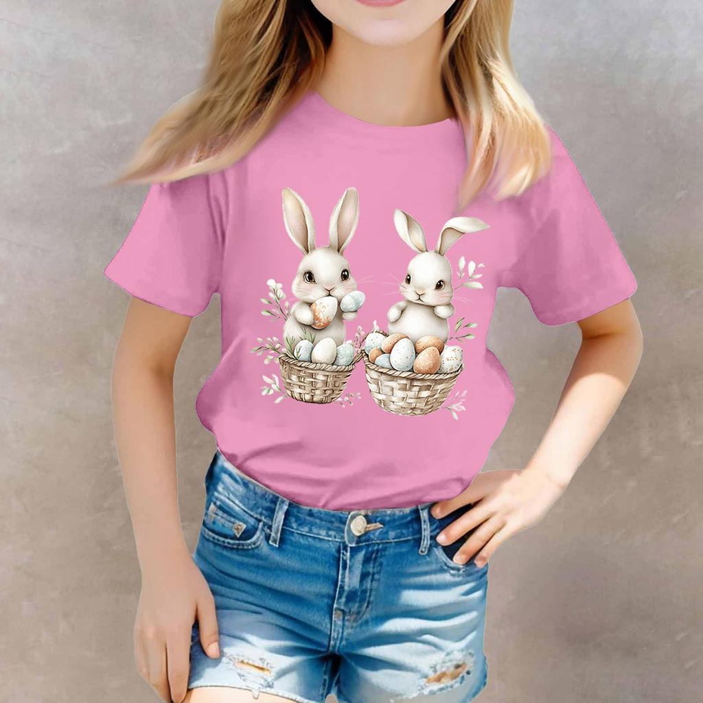 Kleinkind Mädchen Jungen T-Shirts Kinder Top Jungen und Mädchen Bedrucktes Kurzarm T-Shirt