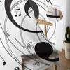 Music Symbol Black And White Art Chiffon Sheer Curtains for Living Room Bedroom Decoration Window Voiles Tulle Curtain Drapes