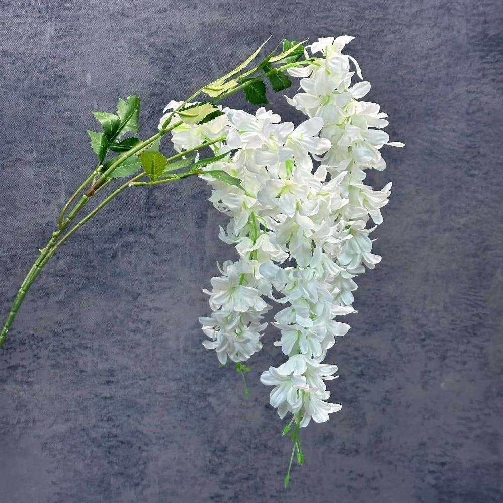 3-Pronged Artificial Faux Plants Purple Fake Blossom Bouquet  Wedding Decoration