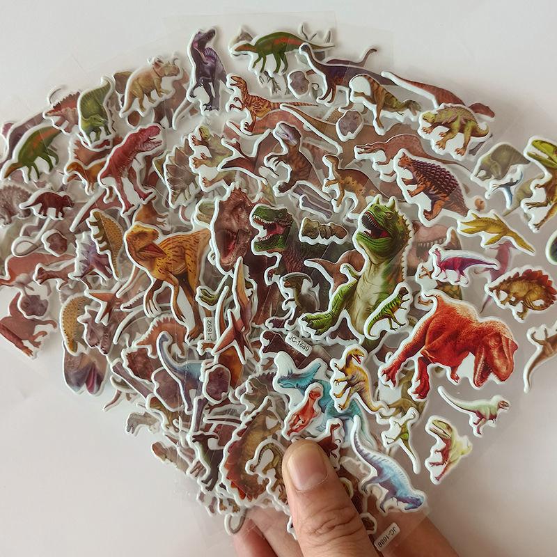 10 Sheets Dinosaur Series Cartoon Stickers For Children Notebook Skateboard Diy Waterproof Cute Sticker Toy Boys Gift