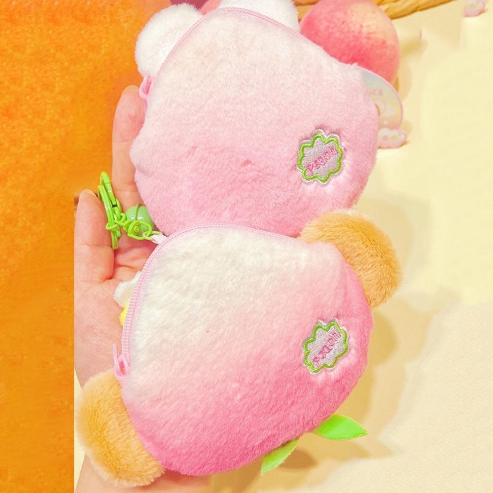 Wallet Plush Monkey Coin Purse Portable Cartoon Rabbit Keychain Bag Plush Doll Keychain Bag Travel