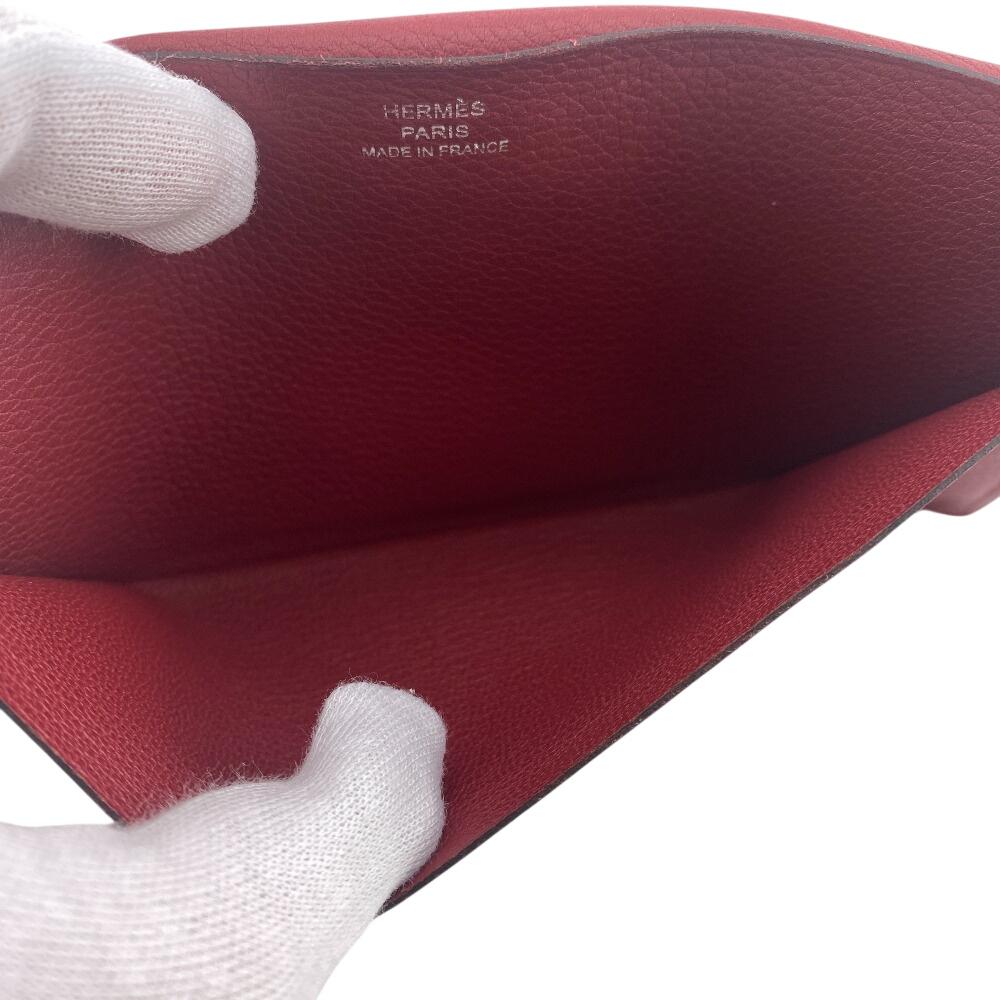 Hermes Bifold Wallet Long Wallet 2016 Evercolor MC2 Fleming Purse Rouge Grena Evercolor Used