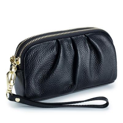 Damen Handtasche & Geldbörse Kombi aus echtem Leder, zweilagig, große Kapazität
