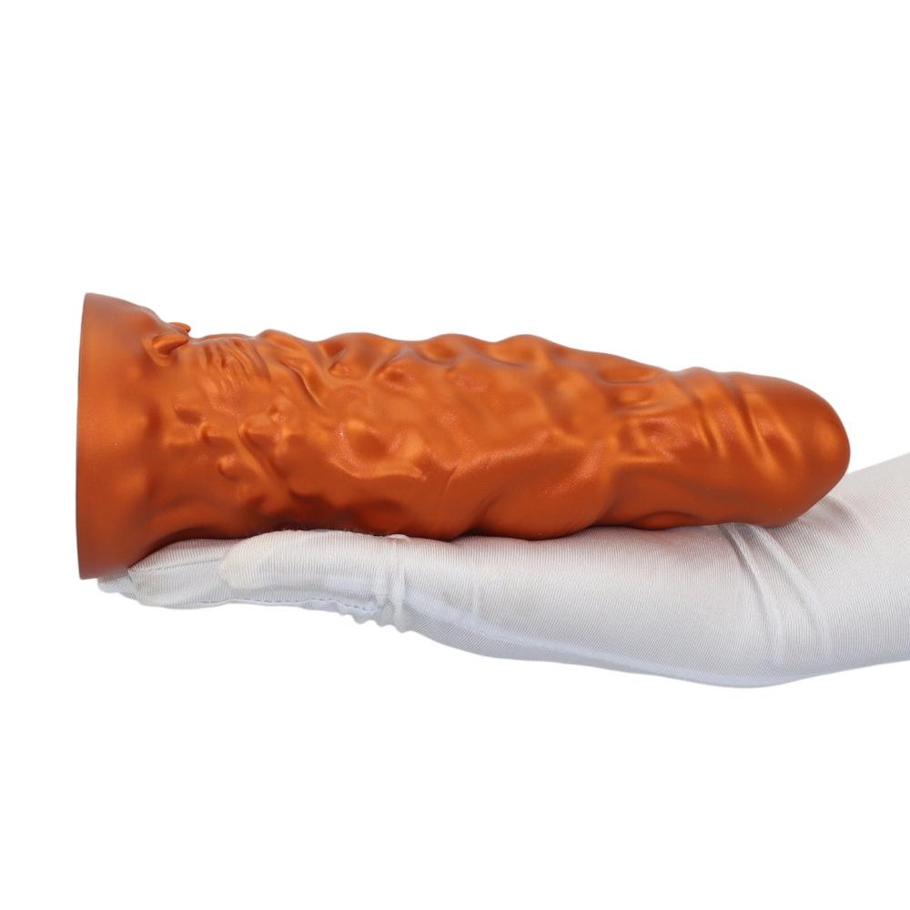 New Liquid Silicone Shaped Dildo Simulation Penis Soft Flesh Realistic Couple Flirting Chrysanthemum Massage Female Toy