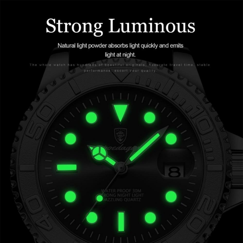POEDAGAR Top Luxury Male Watch Waterproof Luminous Date Watch Stainless Steel Clock Sport Fashion Quartz Watches