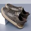Hochwertige atmungsaktive Herren-Board-Schuhe aus echtem Leder - Lässige Outdoor-Sneaker für Frühling/Sommer mit dicken Sohlen, handgenähtes Design.