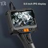 Inspection Borescope 360° Steering Industrial Endoscope Camera 8mm 5"IPS Screen Single&Dual Lens 1080P For Car Engine Pip