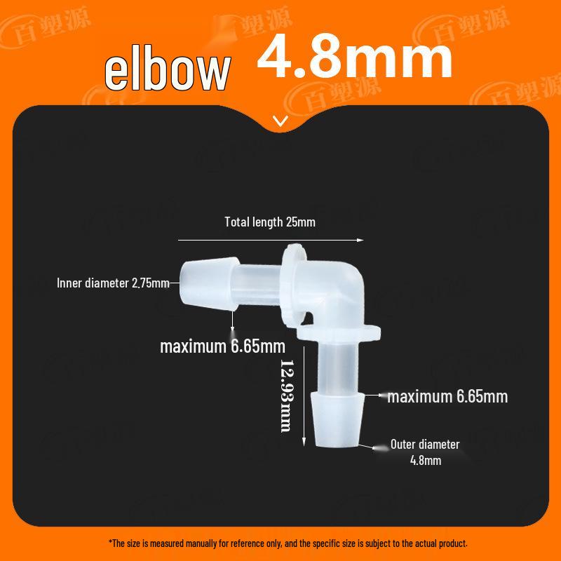 Plastic Elbow Hose Connector 90° Barb for Fish Tank Water Pipe