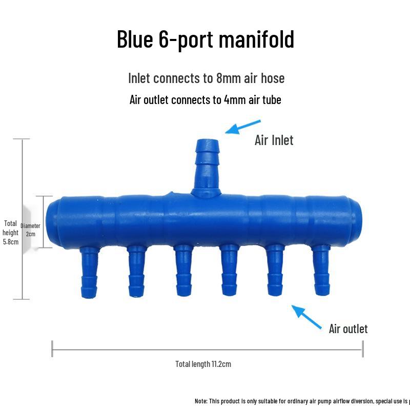 Multi-Way Aquarium Air Pump Splitter and Oxygen Tube Connector