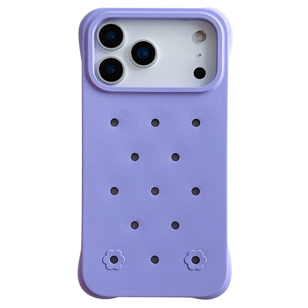 For iPhone 17 Pro Case with Multi Holes Four Corners Shockproof Silicone + PC Phone Back Cover