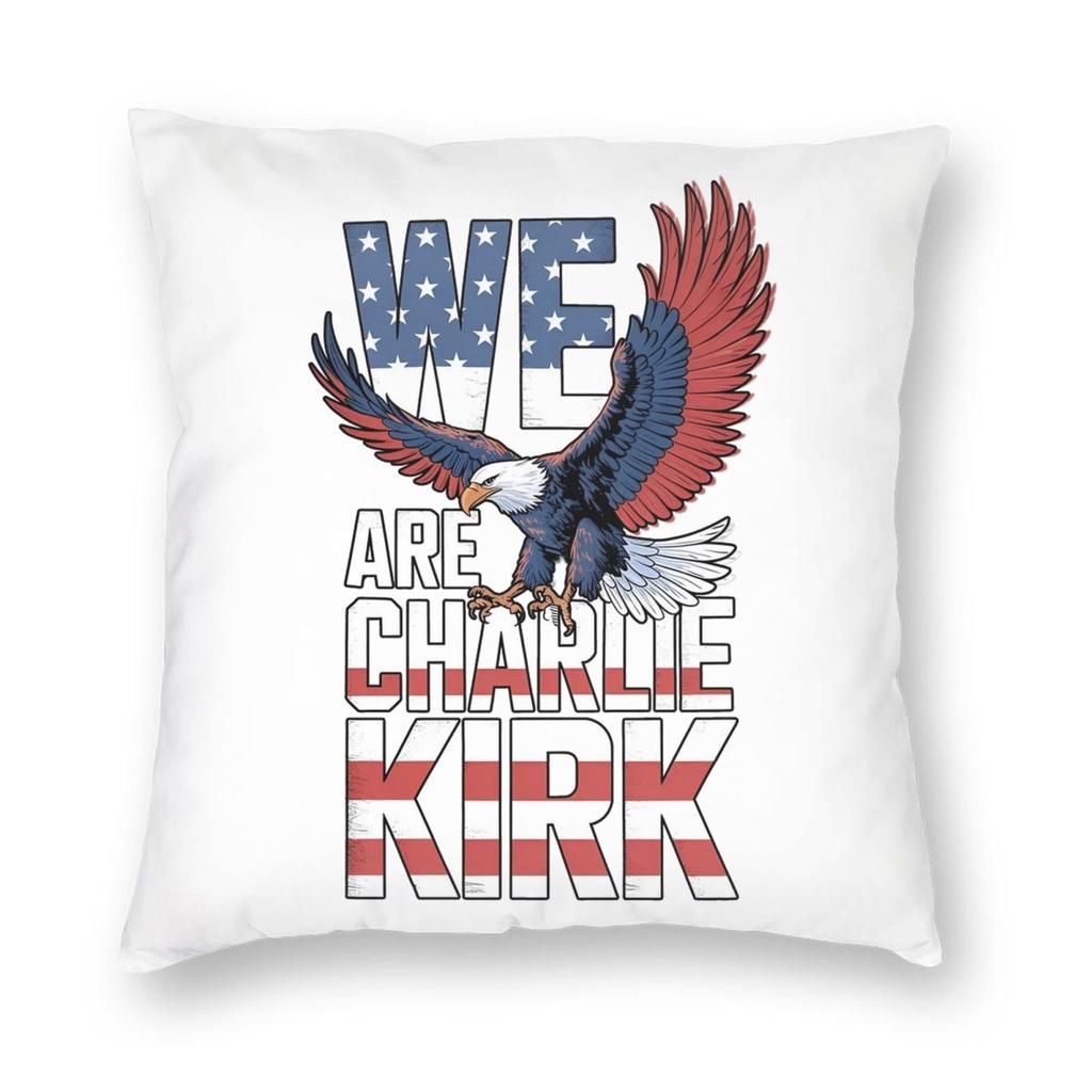 Charlie Kirk Kissenbezug Bedruckter Polyester-Kissenbezug Dekor Kissenbezug für Sofakissen Zuhause Mit Reißverschluss 45*45cm