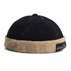 Berretto Docker Lavato Senza Visiera Cappello Senza Visiera Colore Unico Retrò Vintage Stile di Strada Primavera Autunno Esterno Gorras