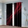 2pcs, Creative Curtains Modern Black & Red Color Block Polyester Woven (without rod) Decorations Outdoor Perfect for Bedroom,