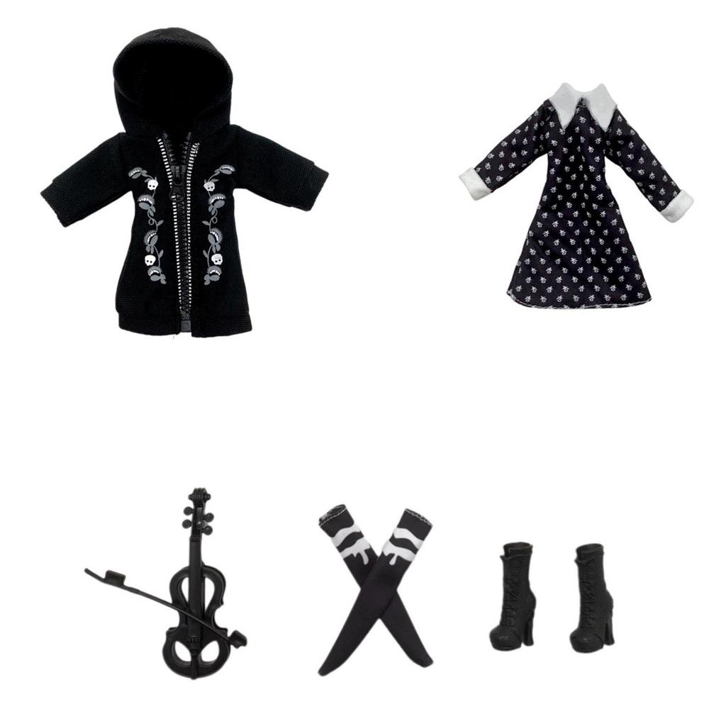 11.5 Inch Doll With Gift Box Black Dress Heels And Hair Perfect Toy Gift For Girls And Fans