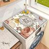 Stil Modern Simplu Husa de Praf pentru Mașină de Spălat cu Uscător Imprimeu Floral Uscare Rapidă Absorbantă Covoraș Protector Decorațiune Mașină de Spălat Rufe