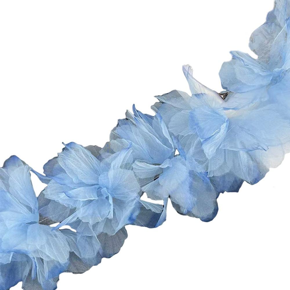 10pcs Flowers Large Flower 3D Flower Lace Handmade Colorful Organza Flower 3D Design Approx 5cm Chiffon Flowers Dress Decoration
