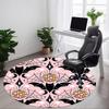 1pc Bat PrintChair Carpet for Office, Indoor Non-Slip Washable Polyester Fiber Carpet, Mat For Office, Machine Washable