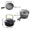 2021New Ultralight Camping Pot Frypan Kettle Cookware Utensils Outdoor Tableware Set Hiking Picnic  Tableware Pot Pan 2-3persons