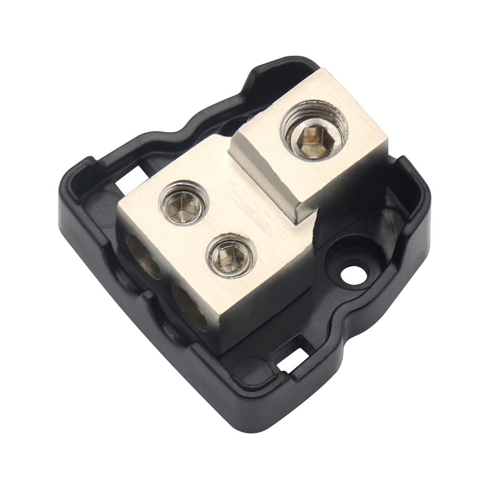 2Pcs Car Audio Amp Power Ground Distribution Block 4 Gauge Input 8 Gauge Output