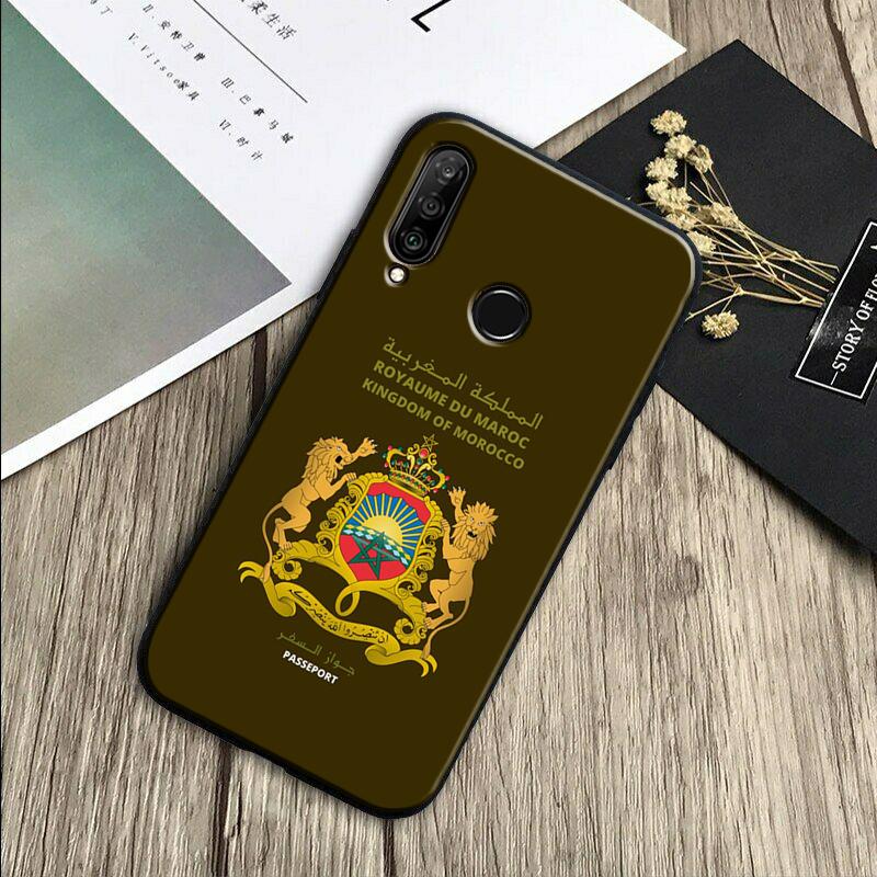 Morocco Flag Coat Of Arms For Huawei Nova 11 12i 8i 7i 3i 9 10 SE Y60 Y61 Y70 Y72 Y73 Y90 Y91 P20 P30 Pro P40 Lite Case