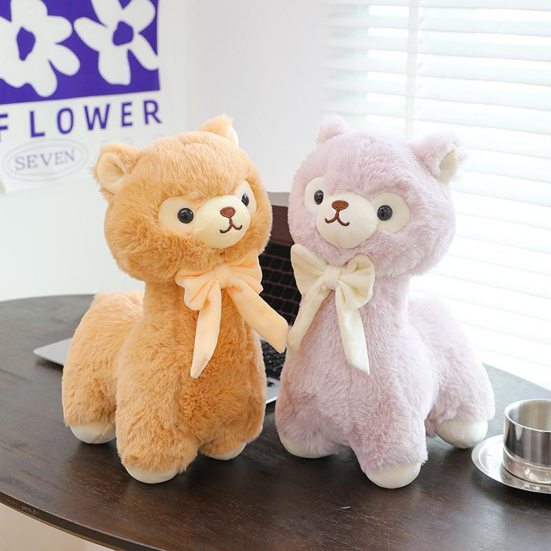 Cute Creamy Alpaca Doll Pillow Plush Toy Children Cartoon Doll Doll Girl Gift
