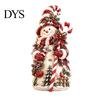 Christmas Ornament Gifts Snowman Figurine, Resin Tabletop Decoration with Hat Scarf Pine Scene Accessories Branches, Holiday Winter Decor for