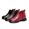 Fashion GKTINOO 2024 Autumn Winter Women Boots Genuine Leather Flat Heel Side Zipper Soft Soled Retro Style Casual Mother Short Boots