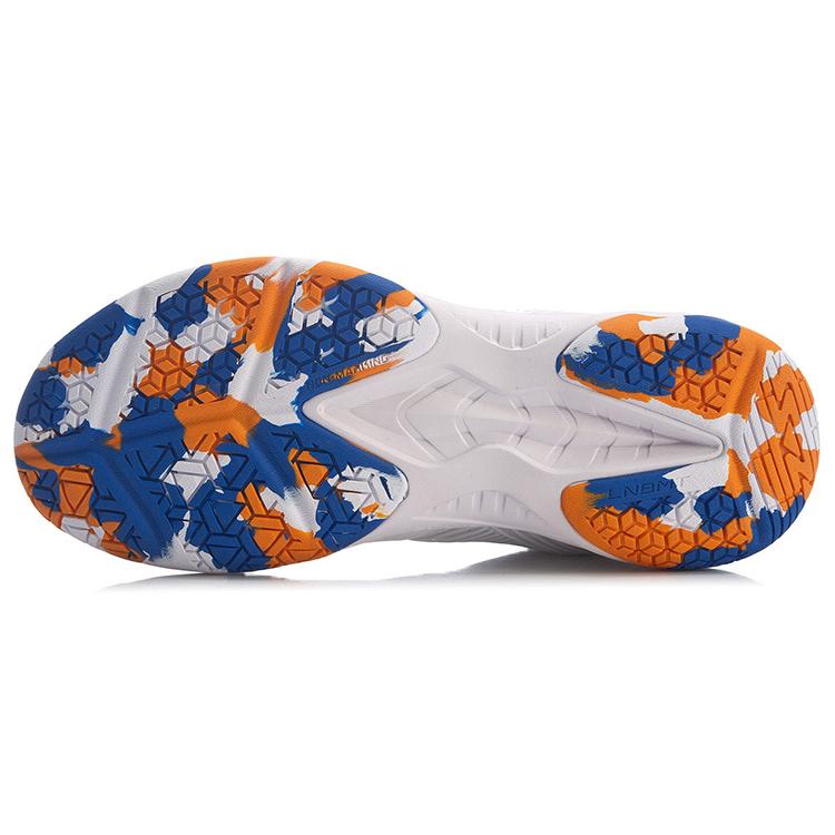 New LINING Badminton Shoes Women's Low top White/Orange AYTR008-1